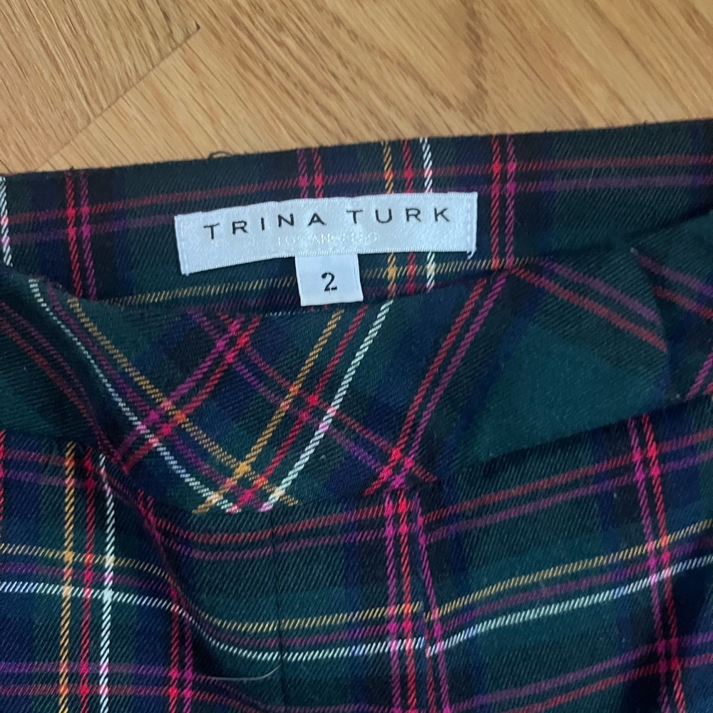 Trina Turk Vibrant Plaid Skirt